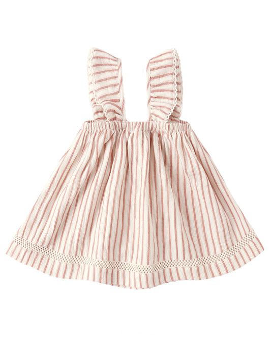Vintage Stripe Ruffle Tank Dress