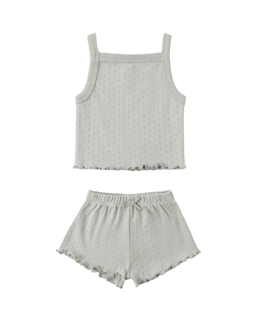 Sage Pointelle Tank & Short Set