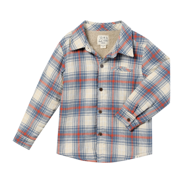 Plaid Sherpa Lined Sweatshirt