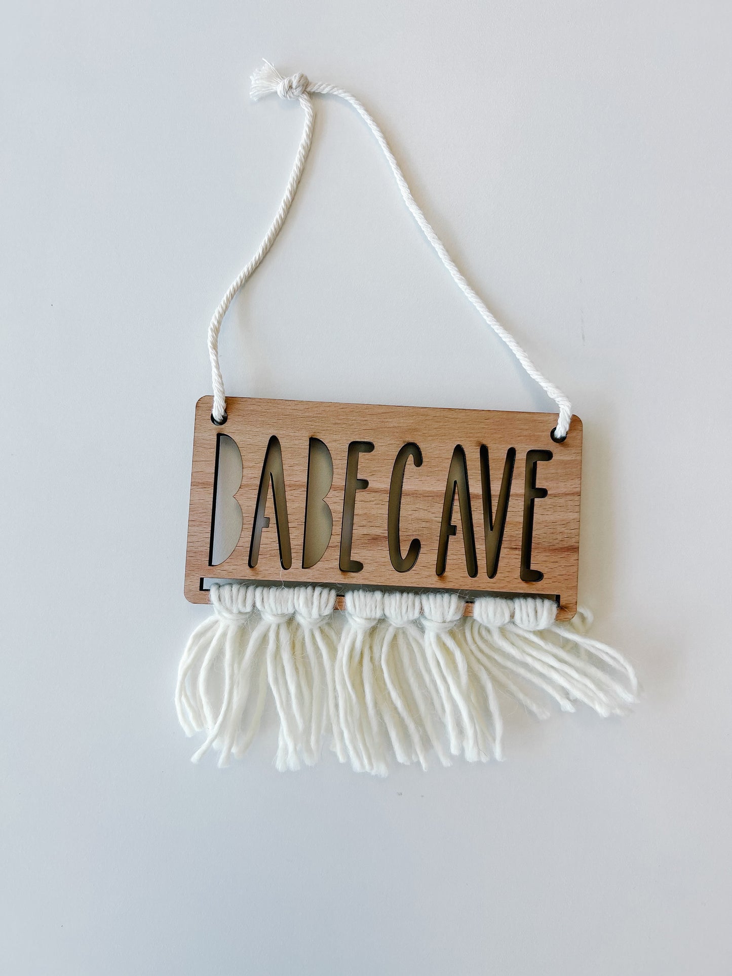 Babe Cave Wood Sign