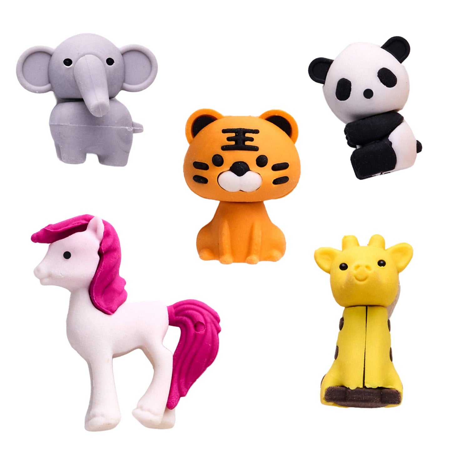 Desk Pets - Animal Themed Set of 15 Erasers