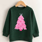 Pink Holiday Trees | Girls Christmas Sweatshirt
