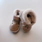 Ivory Fleece Crib Shoes