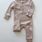 Waffle Romper in Taupe