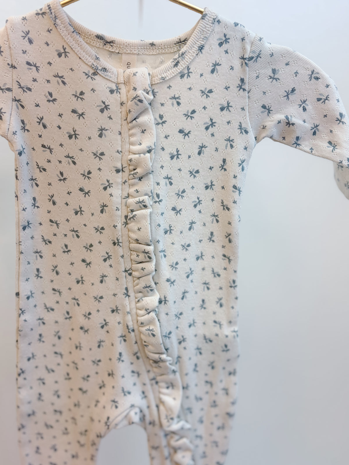 Blue Ditsy Ruffle Jumpsuit