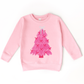 Pink Holiday Trees | Girls Christmas Sweatshirt