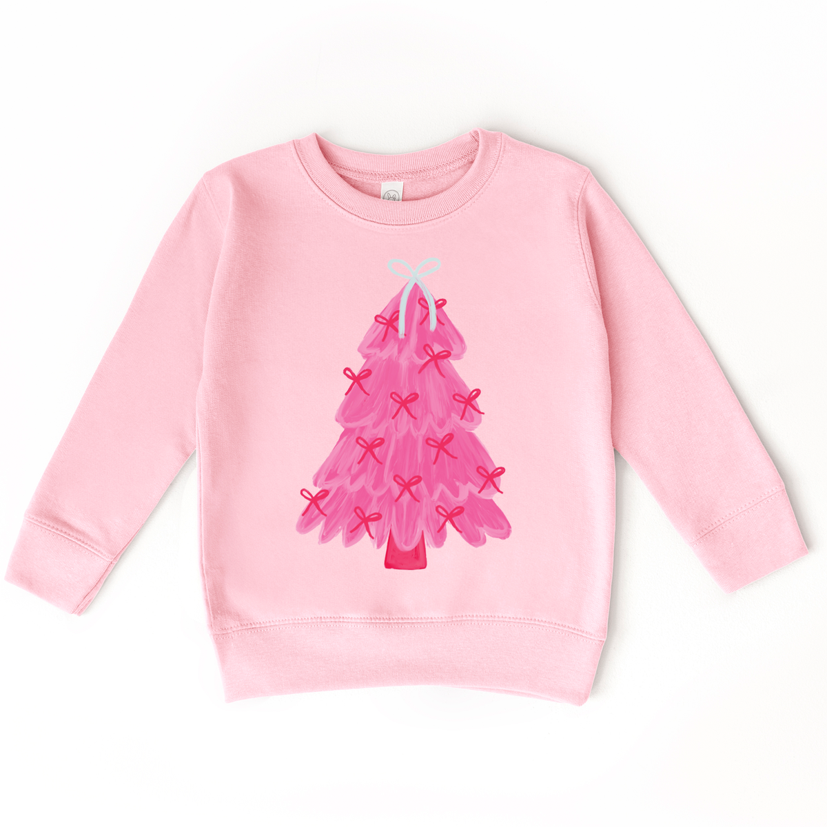 Pink Holiday Trees | Girls Christmas Sweatshirt