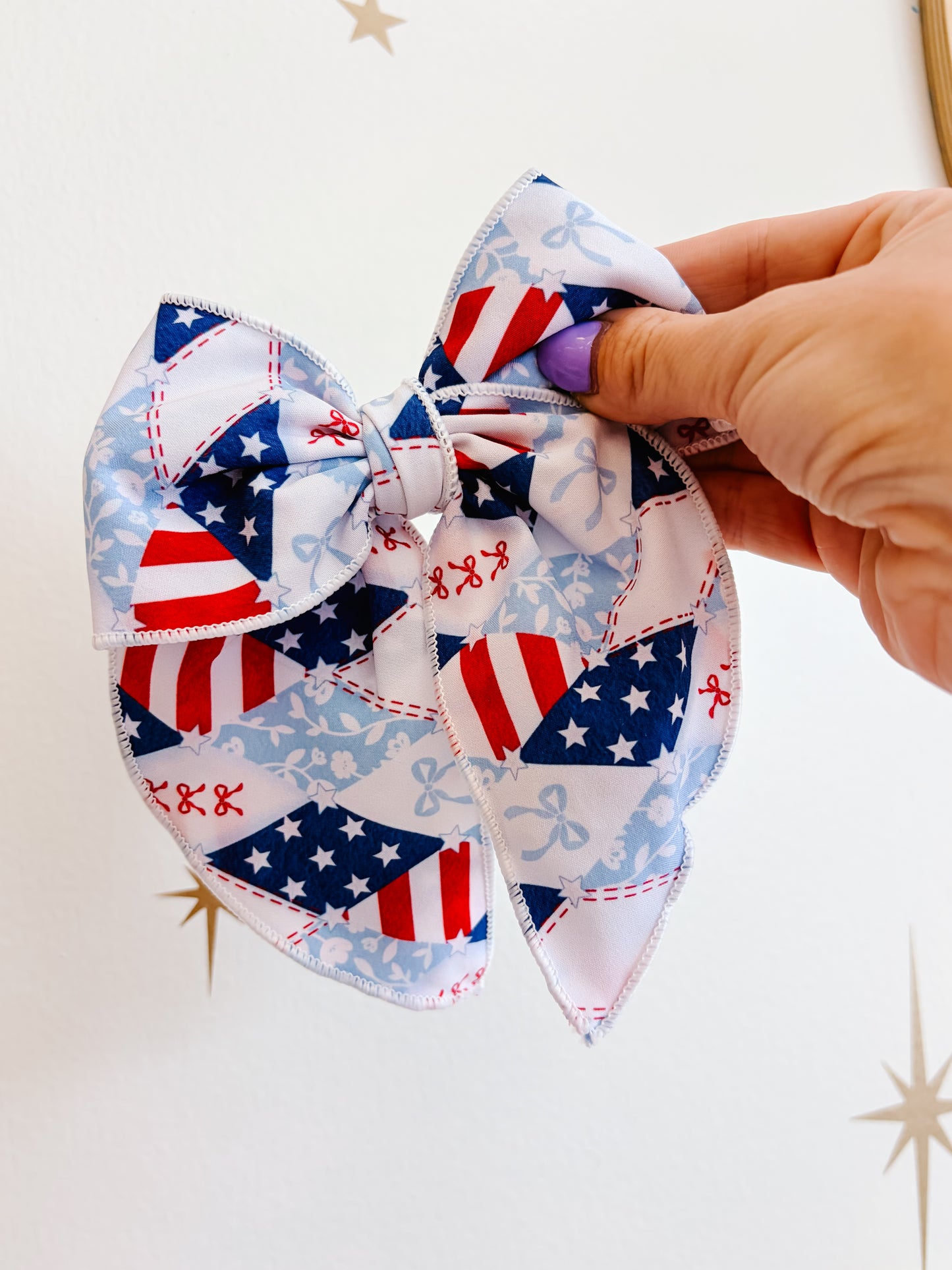 USA ribbon Light Up Sailor Clip