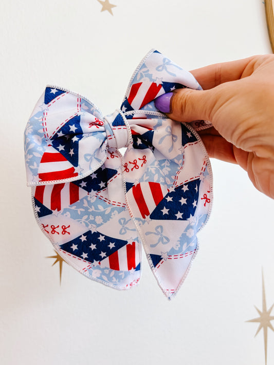 USA ribbon Light Up Sailor Clip