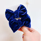 Sapphire Velvet Royal Blue Bows (2 styles)
