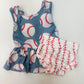 Baseball Peplum & Bloomers Set