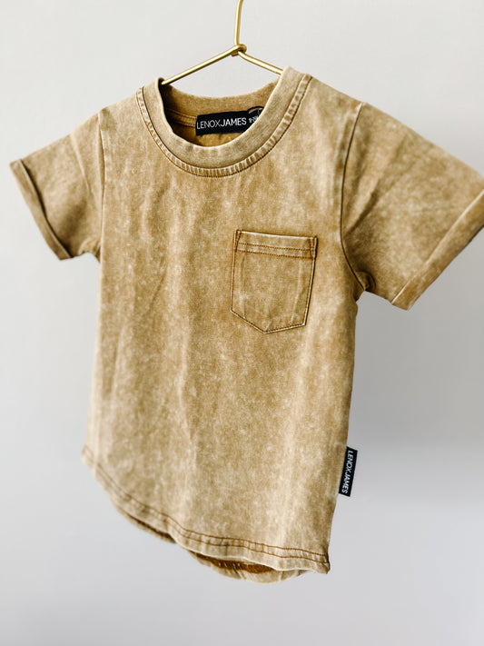 Stonewash Pocket Tee - Rust