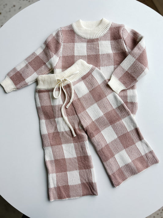 Cozy Gingham Lounge Set