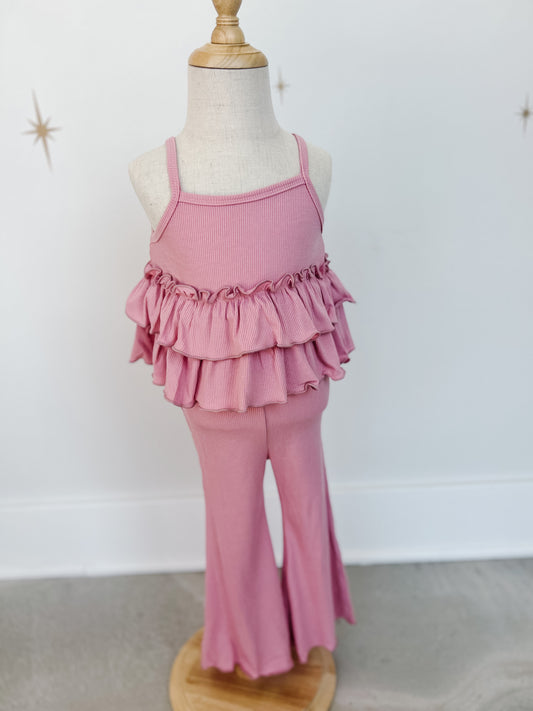 Ruffle Tank Two-Piece Set