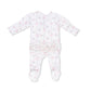 Dainty Buds and Bows - 2 Way Ruffle Back Zipper Footie