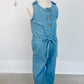 Denim Front Button Jumpsuit
