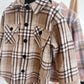 Mocha Plaid Hooded Shacket