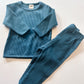 Ribbed Lounge Set -Pants in Blue