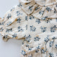 French Floral Collared Romper