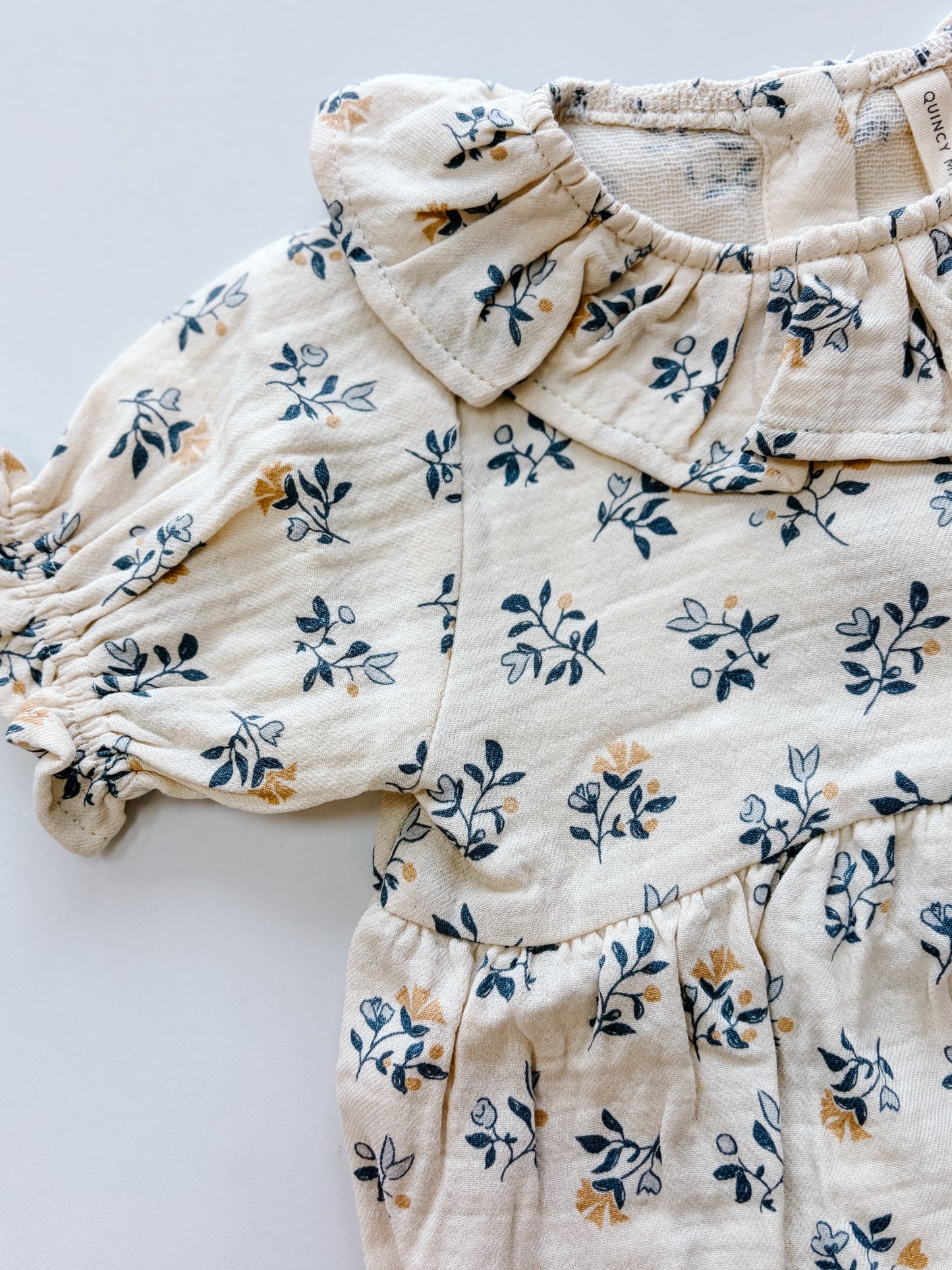 French Floral Collared Romper