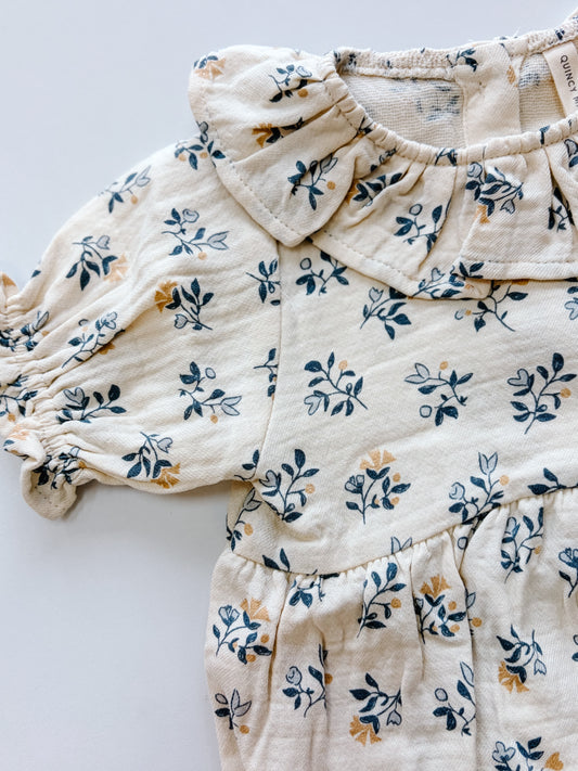French Floral Collared Romper