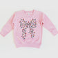 Christmas Coquette Bow & Lights Crewneck