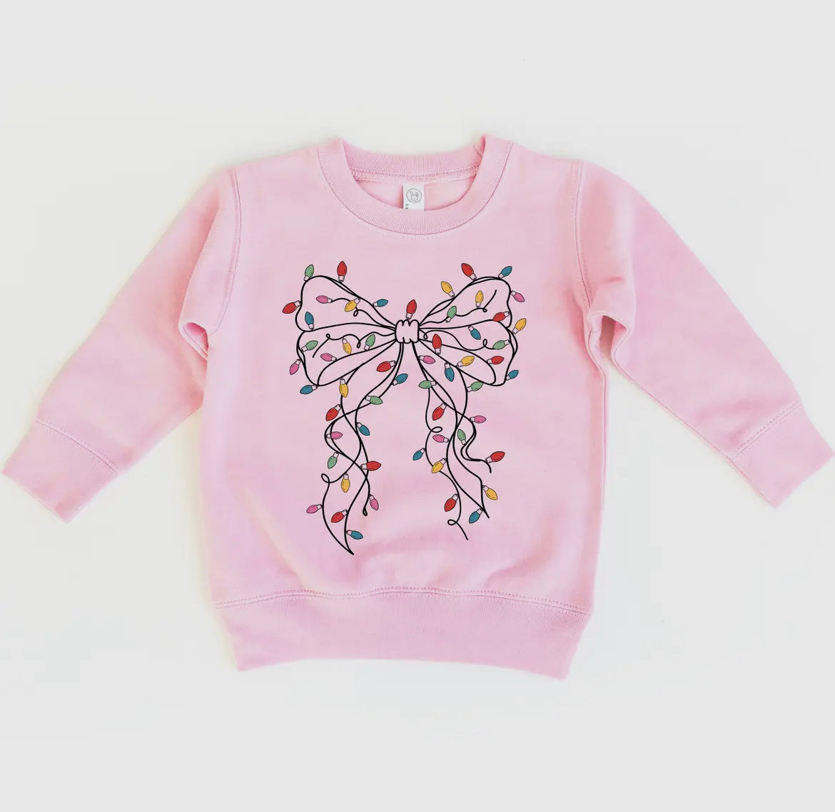 Christmas Coquette Bow & Lights Crewneck