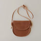 Little Girl Scalloped Leather Purse - Walnut