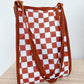 Checkered Vinyl Tote