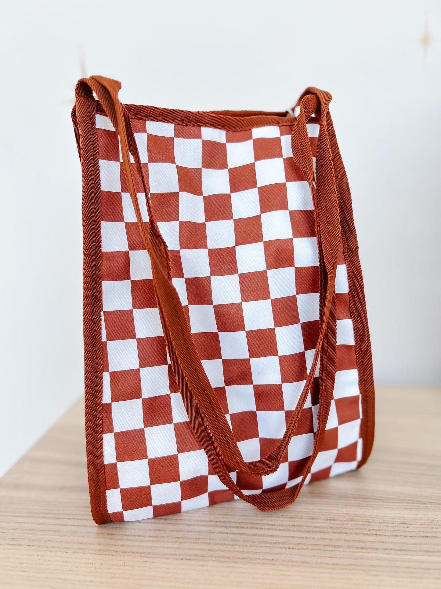 Checkered Vinyl Tote