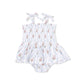 Heirloom Rose Stripe - Smocked Bubble with Skirt