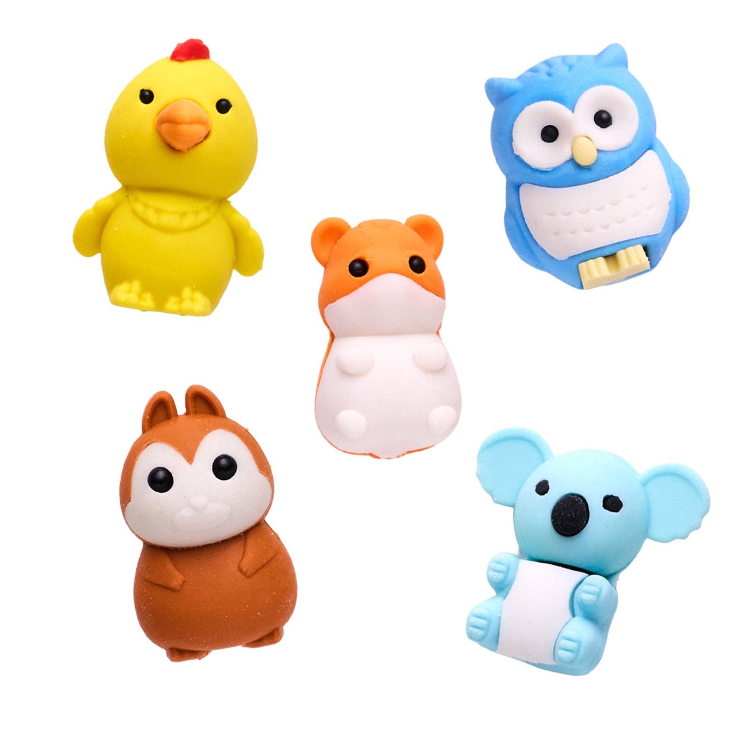 Desk Pets - Animal Themed Set of 15 Erasers