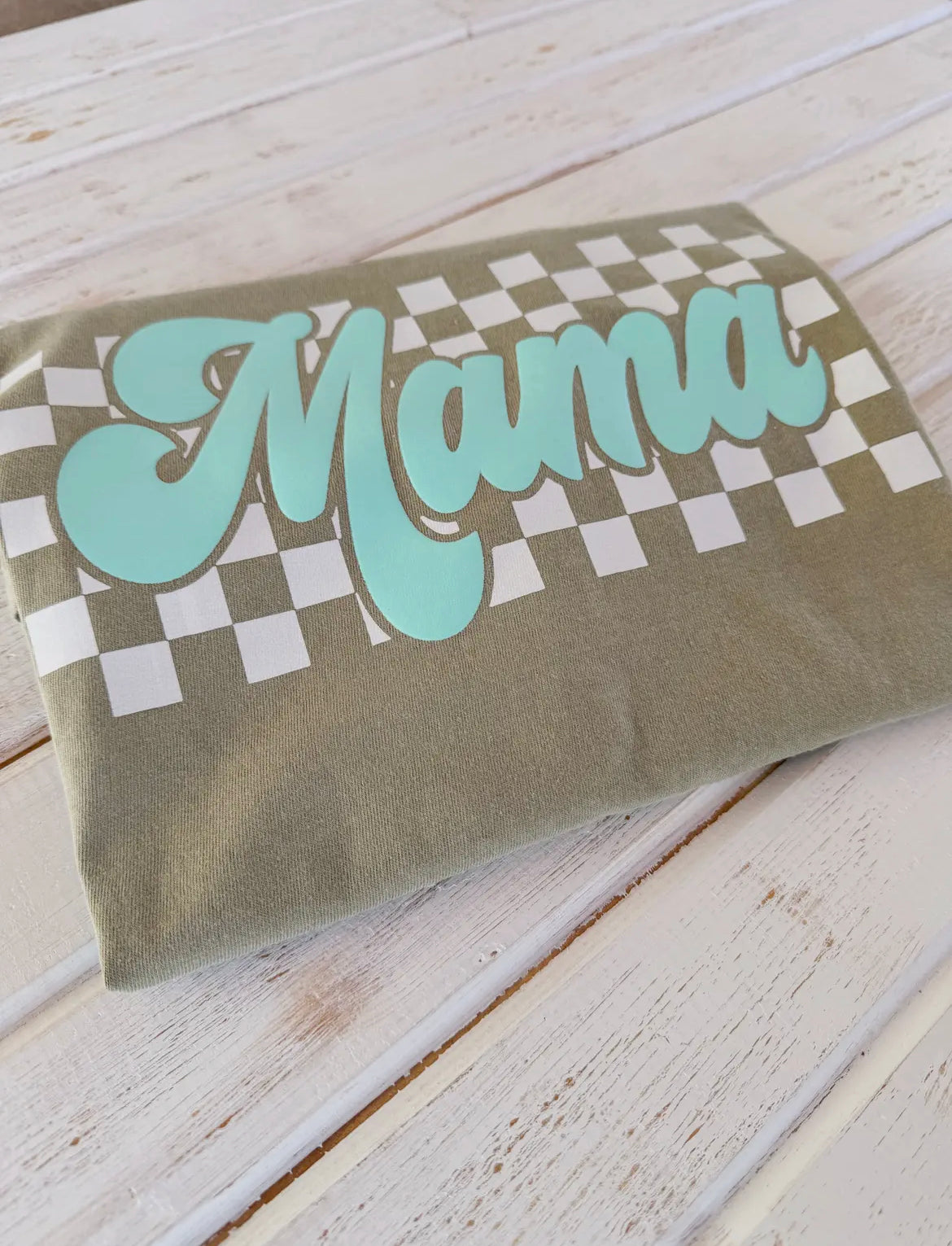 Mama Teal Puff Tee