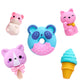 Desk Pets Mini Erasers - Kawaii Theme Set of 15 Erasers