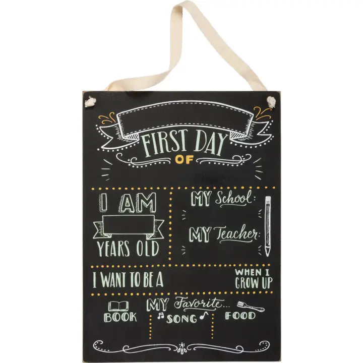 First Day of School Chalkboard