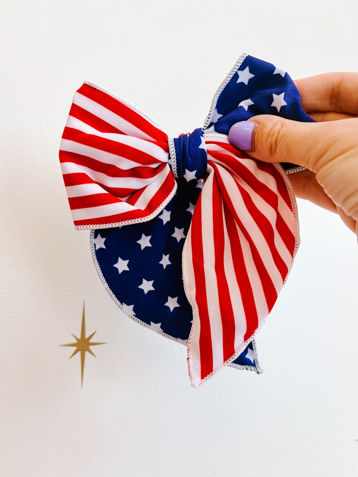 American Flag Light Up Sailor Bow