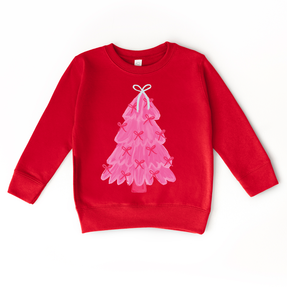 Pink Holiday Trees | Girls Christmas Sweatshirt