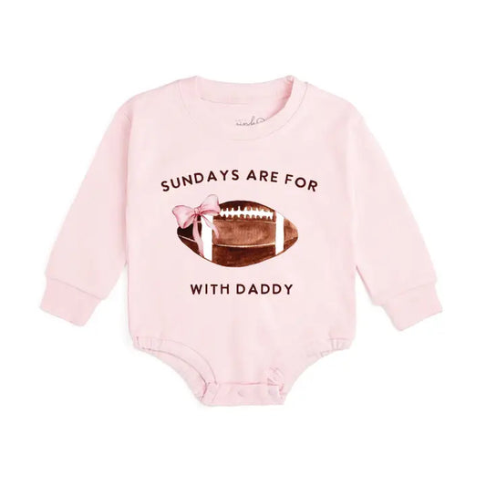 Football with Daddy Long Sleeve Onsie