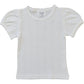 White Pointelle Tee