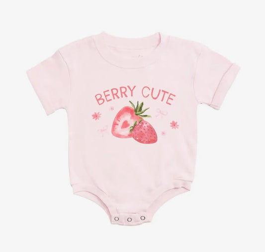 Berry Cute Short Sleeve Romper
