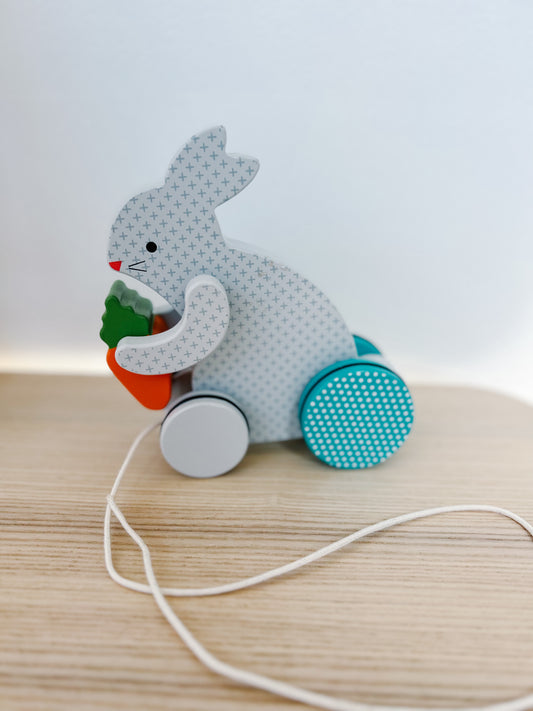 Busy Bunny Wooden Pull Toy