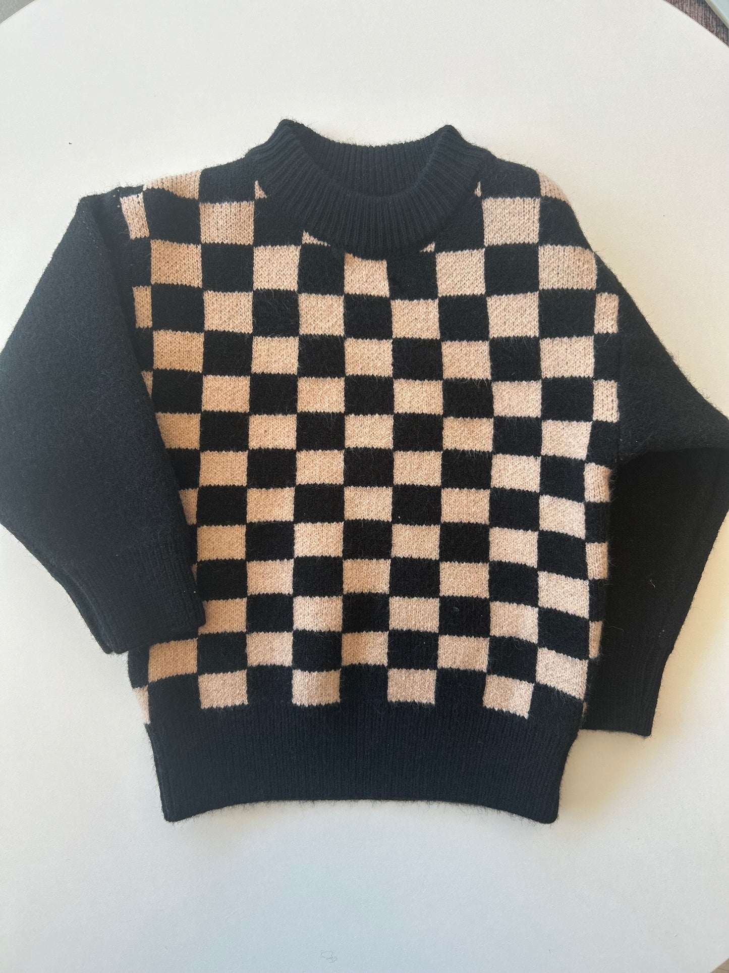 Checkered Crew Neck