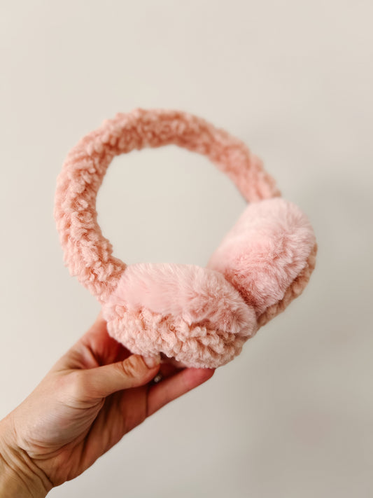 Pink Sherpa Earmuffs