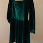 Green Velvet Christmas Twirl Dress