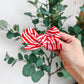 Candy Cane Stripe Velvet Bow