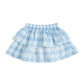 Blue Gingham Lace Skort