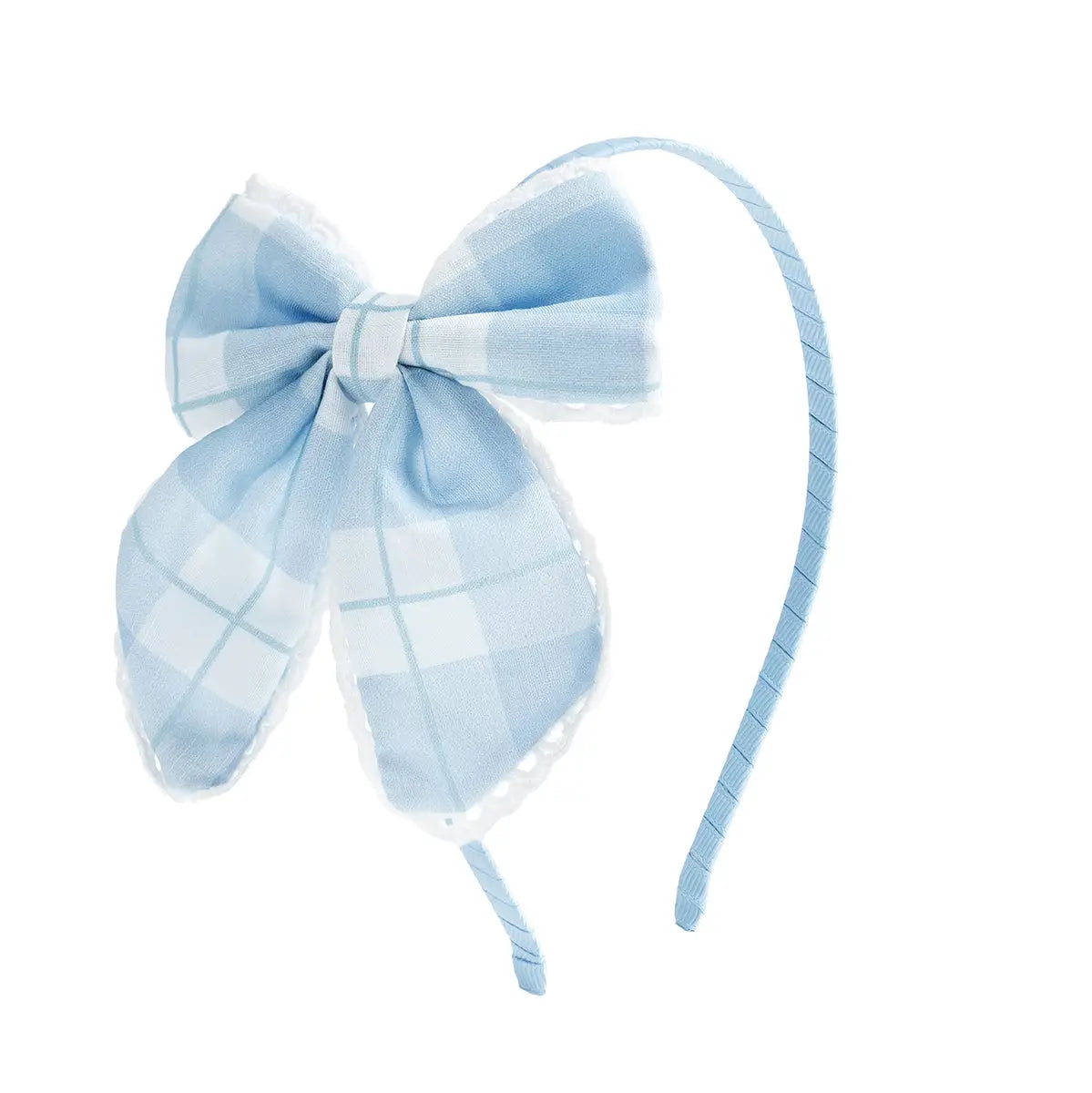 Blue Plaid Headband