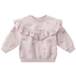 Ruffle Fleece Sweatshirt - Bows