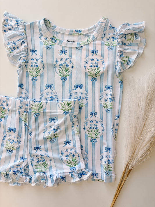 Heirloom Ruffle Bamboo Short Set