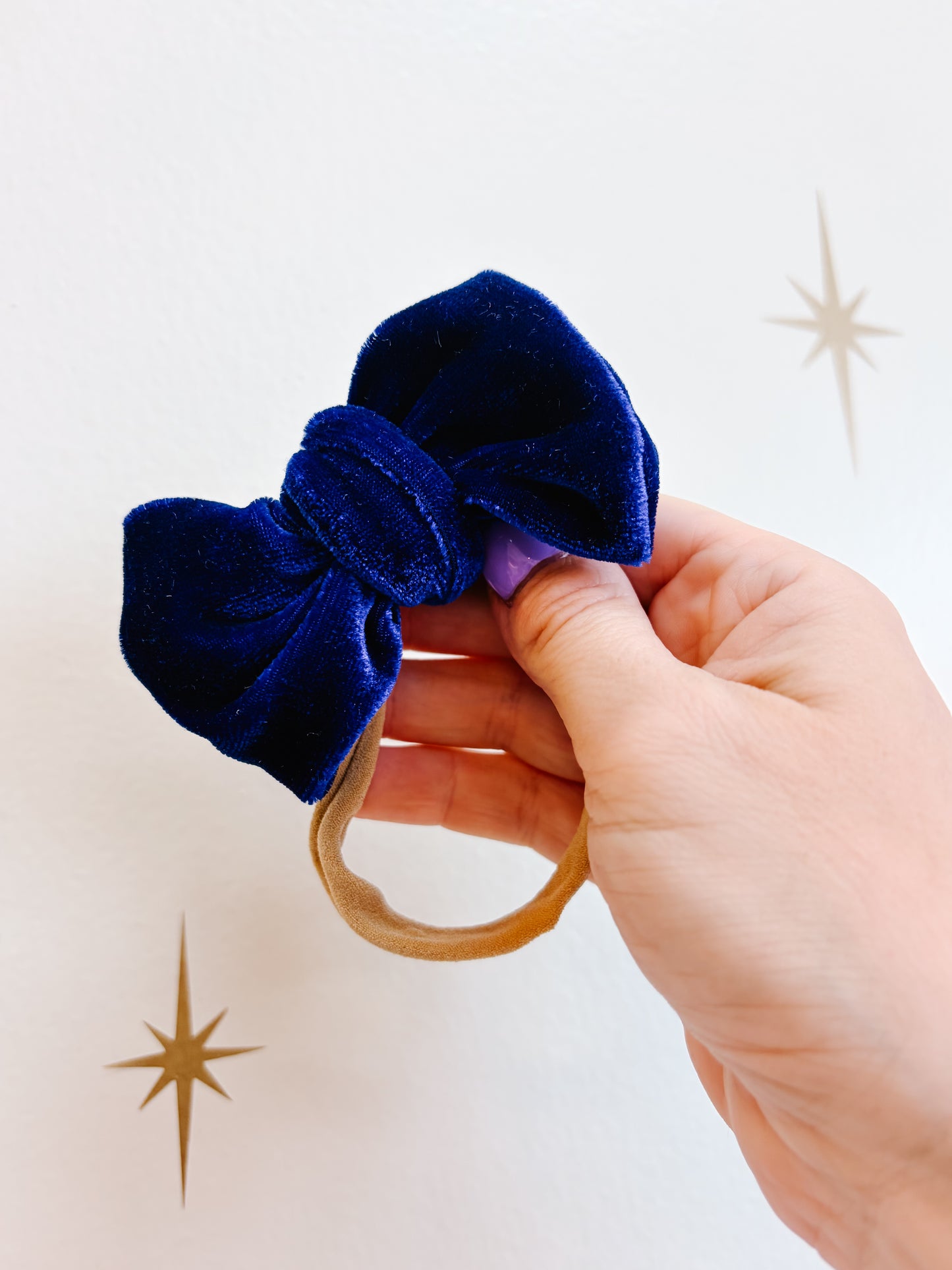Sapphire Velvet Royal Blue Bows (2 styles)